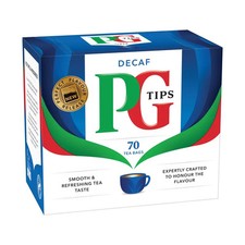PG Tips Decaf 70 Tea Bags Plant Based Biodegradable Teabags 0.10 per strip