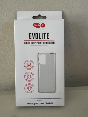 Tech 21 Evolite Multi Drop Protective Moto G Stylus 2022 transparent phone case