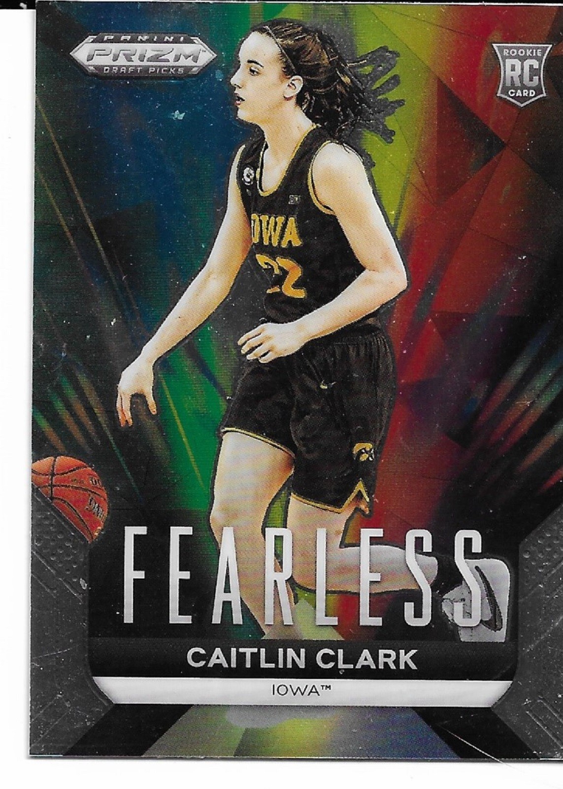 2024 Panini Prizm Draft Picks-Fearless #24 Caitlin Clark (RC)-Silver-Iowa/Fever