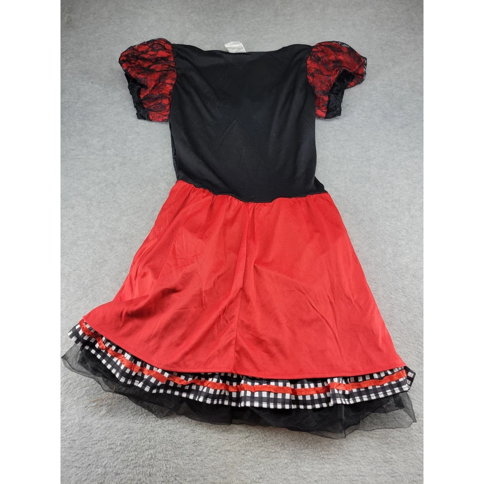 Woman Red Riding Hood Costume Dress Lace Corset Fantasy Fairytale Halloween L - Image 3 of 4