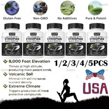 1-5X Ethiopian Black Seed Oil Softgels 4.64 Thymoquinone Non-Gmo,Gluten-Free 60X
