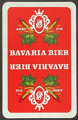 Bavaria Bier Beer Ad Vintage Single Swap Playing Card