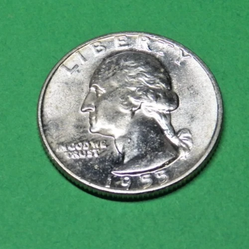 1955-d washington quarter BU