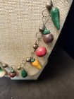 Fruit Salad Vegetable Necklace & Earrings Vintage Hand Painted Wood & Wire 30" — photo 5