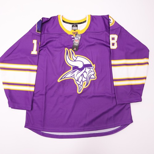Justin Jefferson Minnesota Vikings Fanatics Hockey Style Jersey Men's Large #18