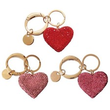 Keyring Bag Charm Rhinestone Heart