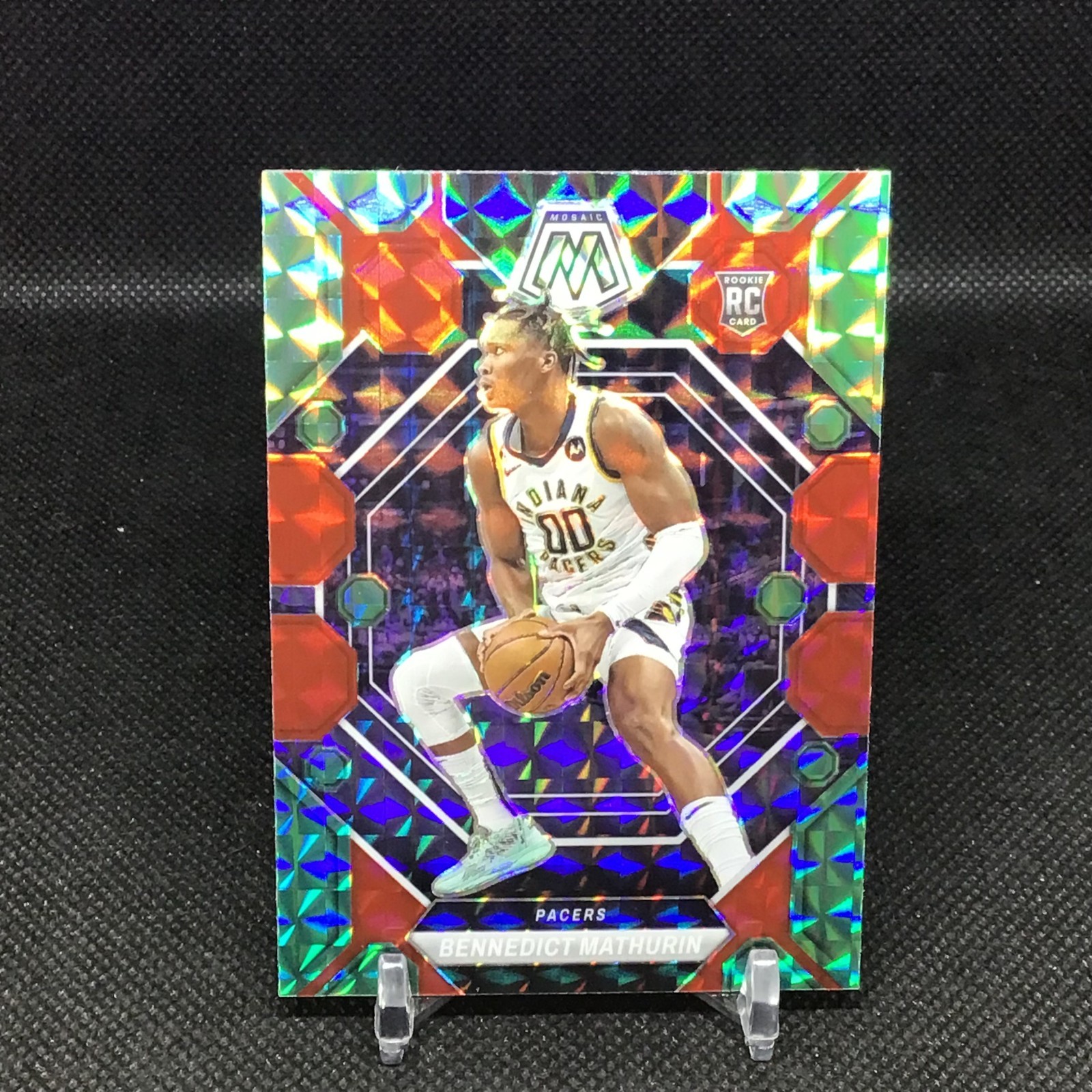Bennedict Mathurin RC ▪ 2022-23 Mosaic Choice RED GREEN Prizm #210 Rookie