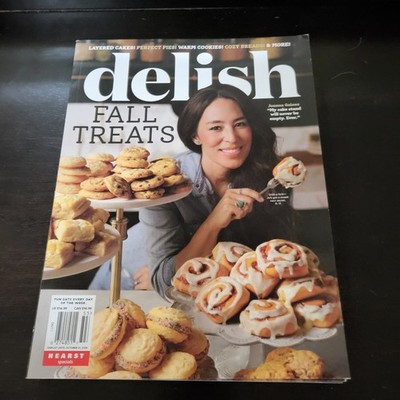 DELISH MAGAZINE - FALL TREATS w/ Joanna Gaines Cakes, Pies & Cookies NEW