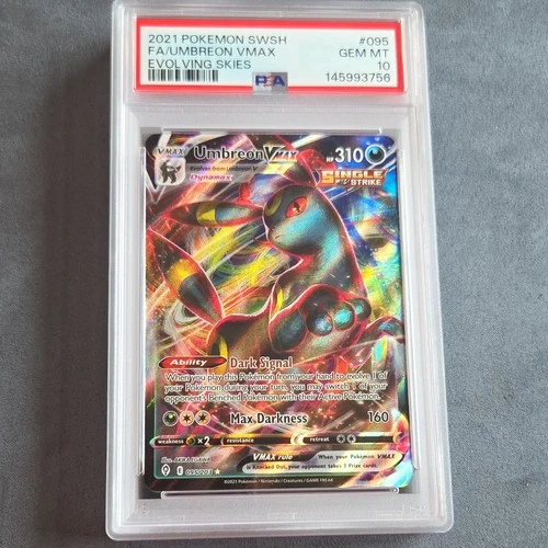 Pokémon Umbreon VMAX 095/203 Evolving Skies Ultra Rare Full Art Holo PSA 10
