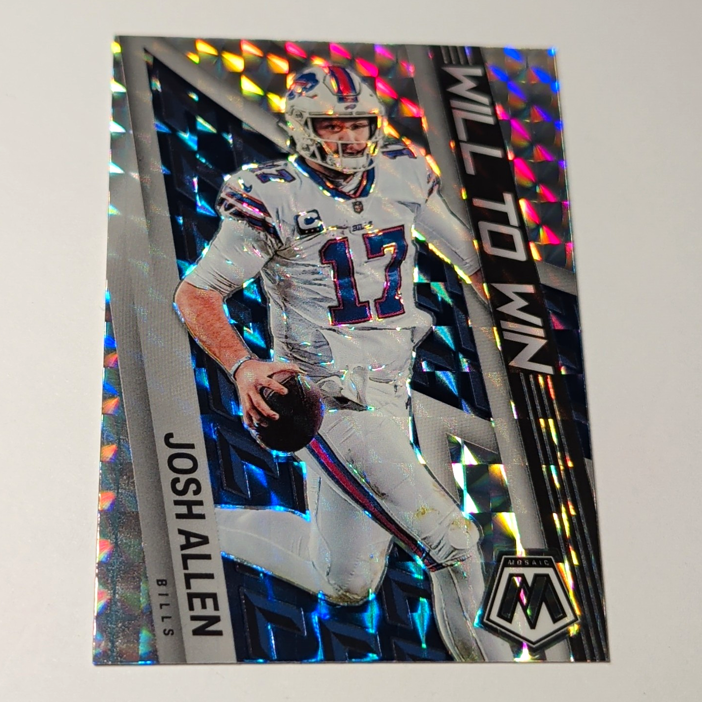 Panini 2022 Mosaic Josh Allen Will to Win Mosaic Prizm Buffalo Bills #WW-4