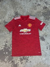 Manchester United 2020/2021 Adidas Home Soccer Jersey Red Shirt Size M
