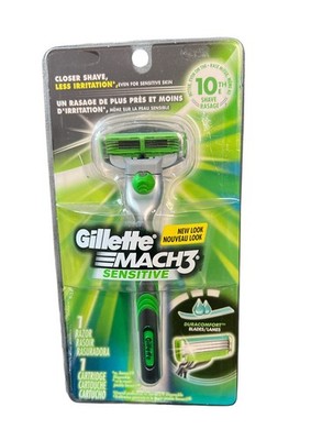 Brand New Men s Gillette Mach 3 Sensitive Razor and 1 Refill Cartridge (1 New)