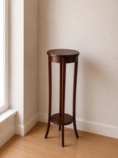 Vintage Wood Flower Stand 1970s Wooden Plant Pedestal Table