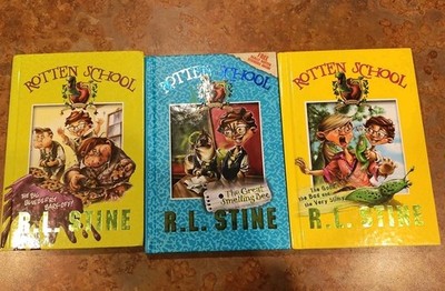 R. L. Stine Rotten School Series Lot of 3~ First Edition Hardcover | eBay