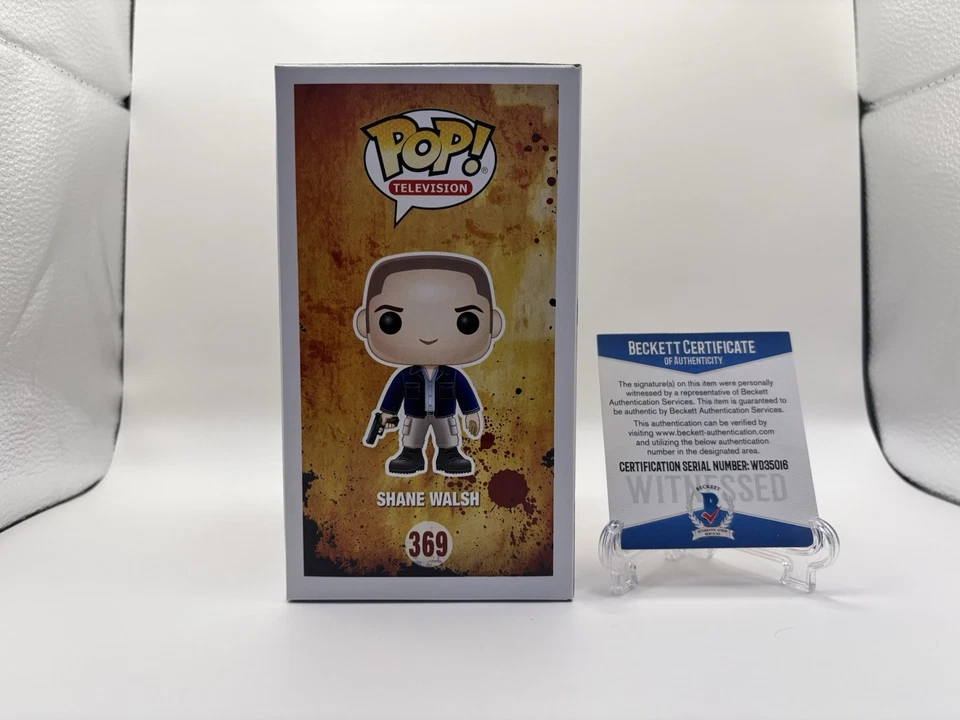 Funko POP винил - ХОДЯЧИЕ МЕРТВЕЦЫ #369 Шейн Уолш с автографом Джон Бернтал BAS - Изображение 4 из 4