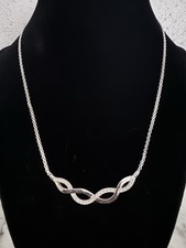 Sterling Silver 925 Diamond Pendant Necklace 16.5" - 7.00g