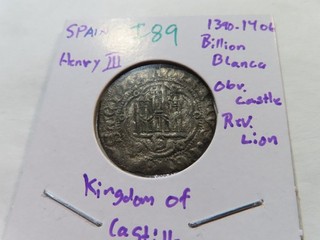 I89 España Reino de Castilla Enrique III (1390 1406) Billón Blanca