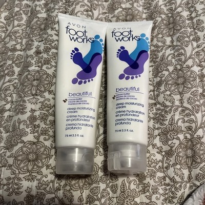 Lot Of 2 Avon Foot Works Beautiful Deep Moisture Cream with Cocoa Butter 2.5 oz