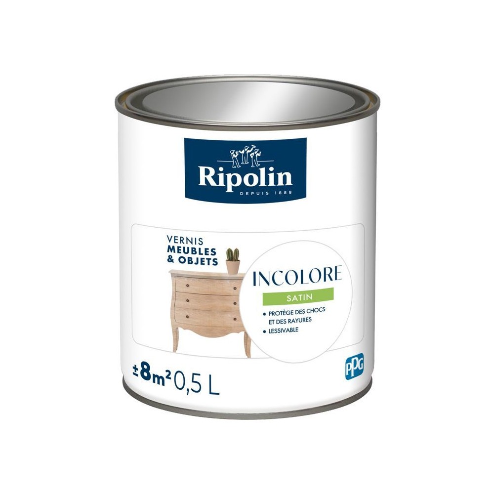 Peinture Meuble Ripolin Satin Incolore pour Protéger des Taches