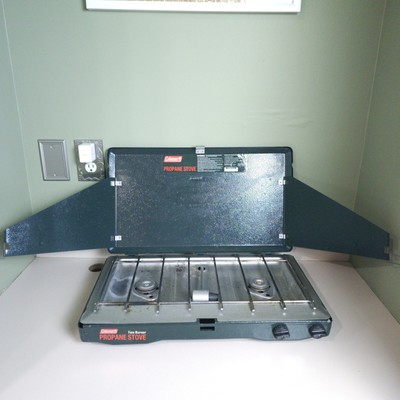 Vintage Coleman Propane Stove 2 Burner Side Shields 5430B700 90s USA 