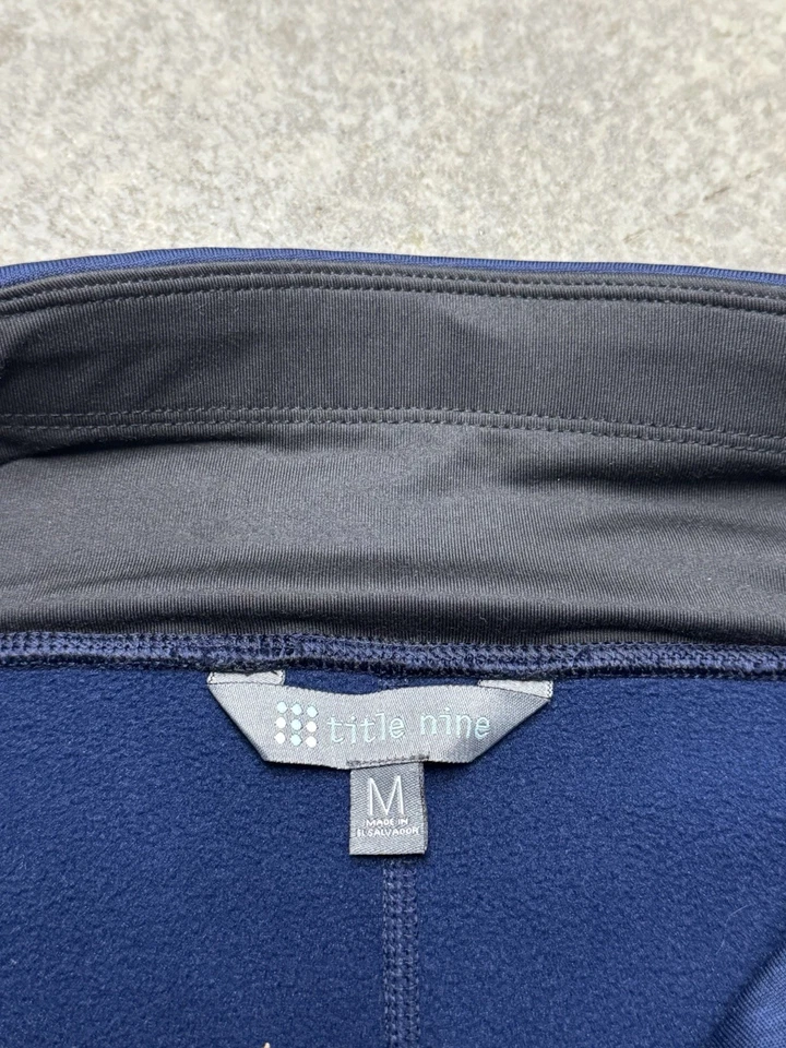 Pantalones Leggings Title Nine Forrados de Vellón Negros Para Mujer Talla Mediana Azul Marino Foto 3 de 4