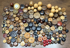 Vintage Lot of 175 Vegetable Ivory Buttons - Dyed. Carved, Pressed, Etc. (Z7)