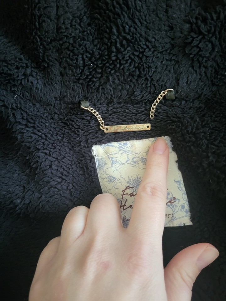 Ladies Falmer Green winter Coat parka Size 12 Faux Fur Trim Hood Gold