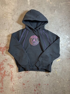 Paris Saint-Germain (PSG) x Jordan Hoodie Gr. S Kapuzenpullover Schwarz