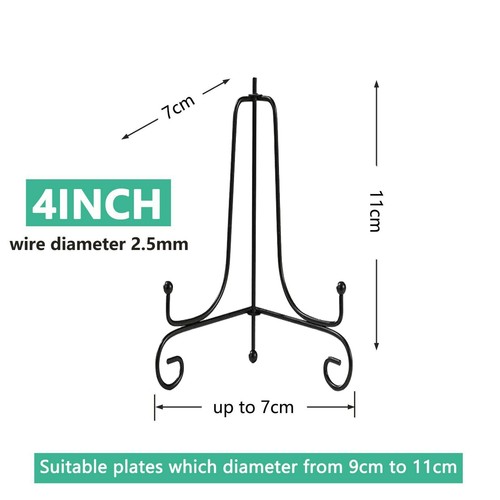 Plate Stands Iron Display Easel Photo Picture Bowl Dish Book Holder Frame Black - Picture 17 of 22