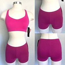 MONDOR Essentials Microfiber Mid-Rise Dance Booty Shorts, Sangria, Adult S, NWD