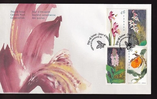 Canada FDC 1999 Orchids, se-tenant block of 4 sc#1790iii