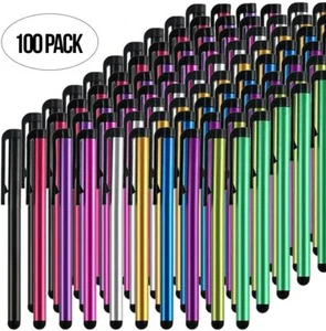 100Pcs Stylo d'écran tactile métallique pour Android iPad Téléphone PC Comprimé universel