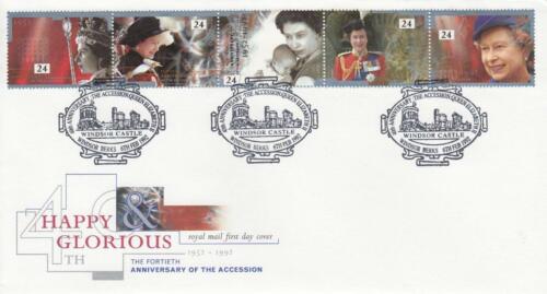 GB 1992 THE QUEENS ACCESSION FIRST DAY COVER WINDSOR POSTMARK NICE FDC SG1602/06 - Picture 1 of 2
