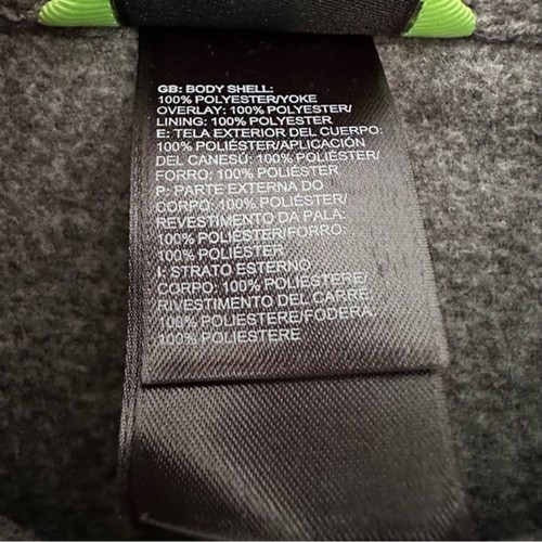 The North Face Boys XL (18/20) Navy Blue Gray Green Fleece Combo Full Zip Jacket - Picture 3 of 4