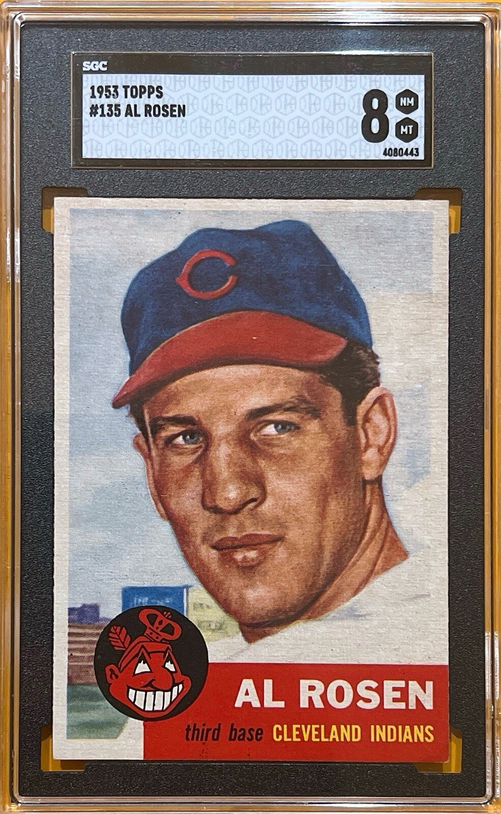 1953 Topps - #135 Al Rosen - SGC 8