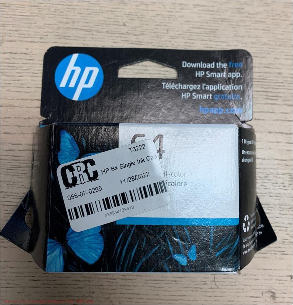 Однослойный картридж HP 64 - трехцветный (N9J89AN_140), срок годности: 03/2026 *ЗАПЕЧАТАН*