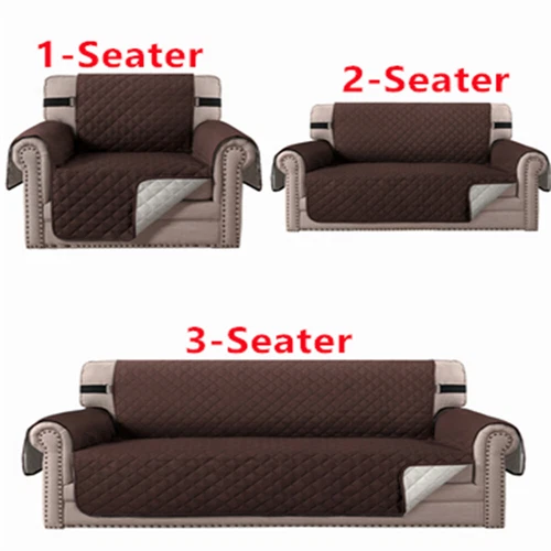 1/2/3 Seater Sofa Anti-Slip Cover Quilted Reversible Pet Protector Sofa Throw - Bild 24 von 84
