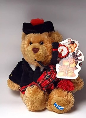 Keel Toys 14cm Scottish Piper Balmoral Guard Teddy Bear Soft Plush Toy | Retired