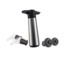The Original Vacu Vin Wine Saver with 2 Vacuum Stoppers and 2 Wine Servers - ...