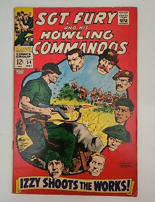 Sgt. Fury and His Howling Commandos #54 Marvel, Izzy Shoots the Works May 1968
