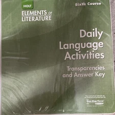 Daily Language Activities Transparencies  6th Course Holt Elements of Literature