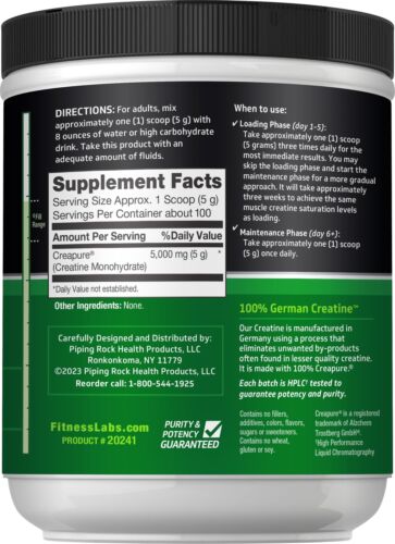 Fitness Labs German Creatine Monohydrate Powder | 1,1 lb | Creapure Fitness S... - Bild 2 von 6