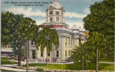#ad Marion County Court House Kingdom Of The Sun Ocala Florida Vtg Postcard Wpc4 $19.99
