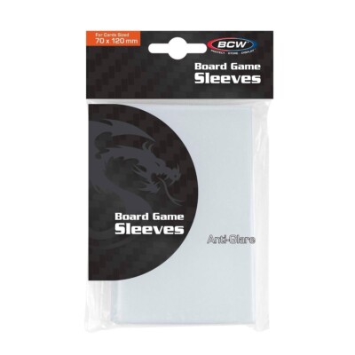 100 BCW Board Game Card Sleeves 70x120 mm Acid Free Long Term Storage Anti  Glare | eBay