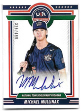 2022 MICHAEL MULLINAX USA Baseball Stars & Stripes National Team Auto /499 UGA