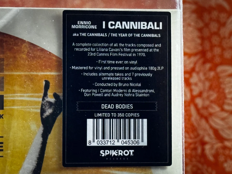 SEALED I Cannibali The Year of the Cannibals Soundtrack 180G vinyl horror Ennio - Image 3 of 3