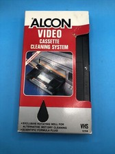 Vintage Alcon Video Head Cleaner Cassette VCR/VHS Non-Abrasive Wet System       