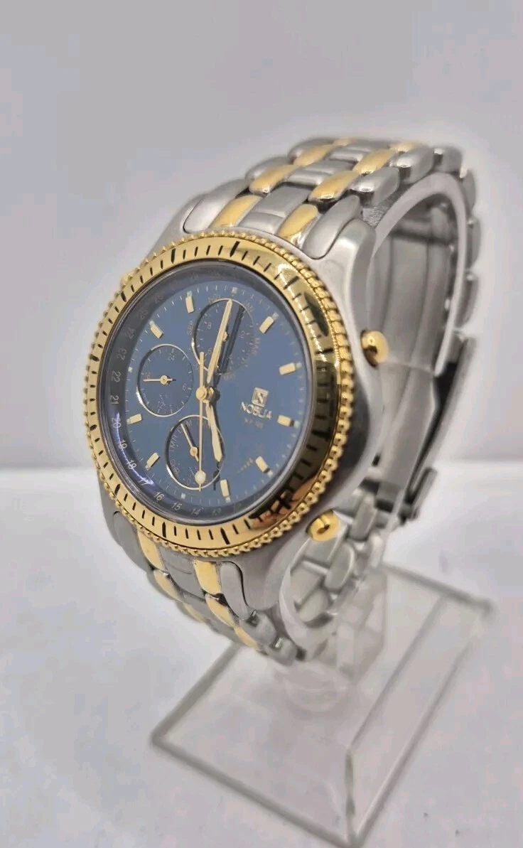Noblia Watch 12 meter Women\'s Gold Tone Bracelet Blue Vintage Noblia 12 Meter Women main image 4