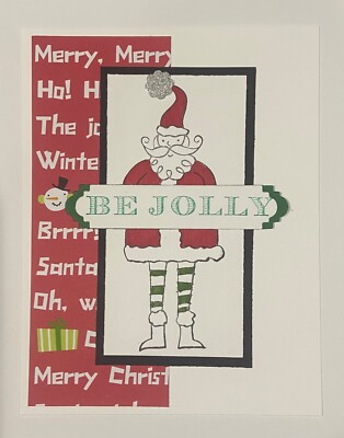 Jolly Santa Christmas holiday greeting card kit of 10 made with Stampin' Up!