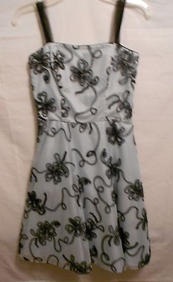 Robe De Soirée Bleue Et Noire à Bretelles Spaghetti Masquerade Taille Junior 5/6